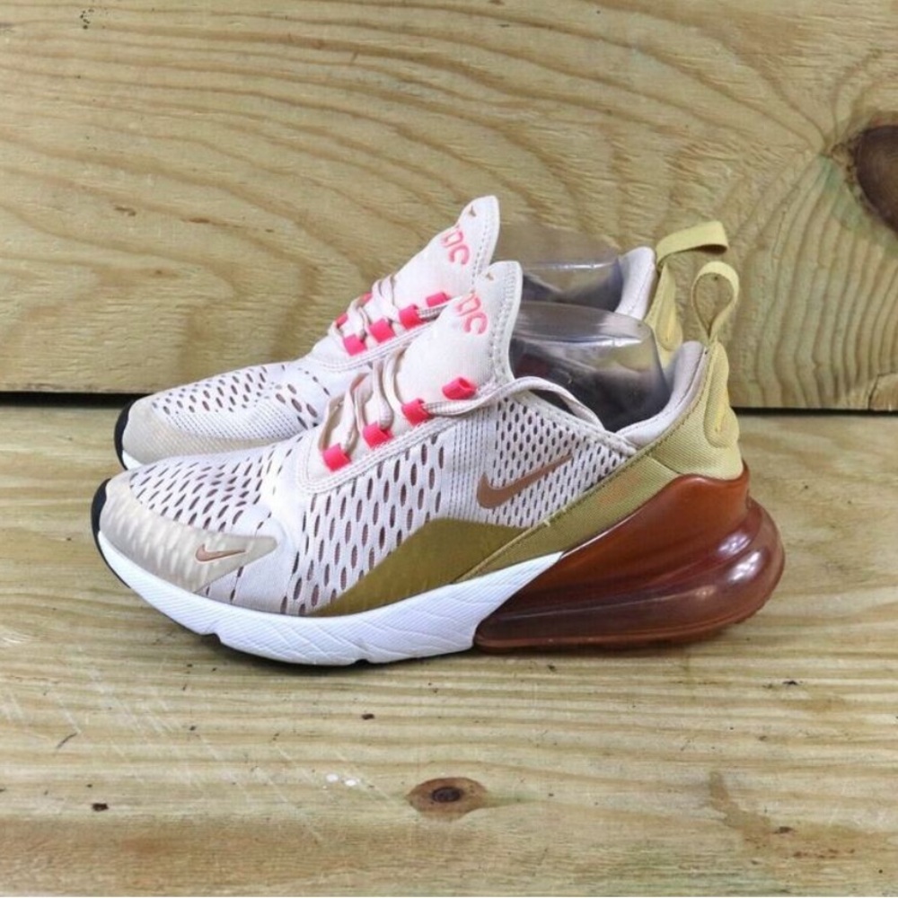 Nike Sneakers Womens 8.5 Air Max 270 Cream Tint Low Tops AH6789-801